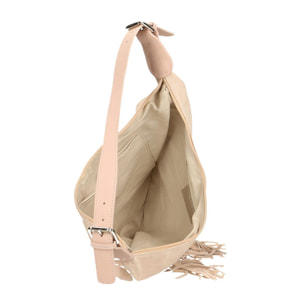 Borsa a spalla da donna - Modello Zefira - Pelle Scamosciata - 40.0 x 27.0 x 7.0 cm