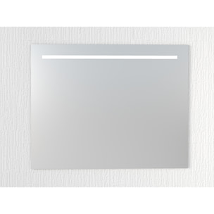 Miroir de salle de bain Lumiére led horizontal Alday, 120x80cm