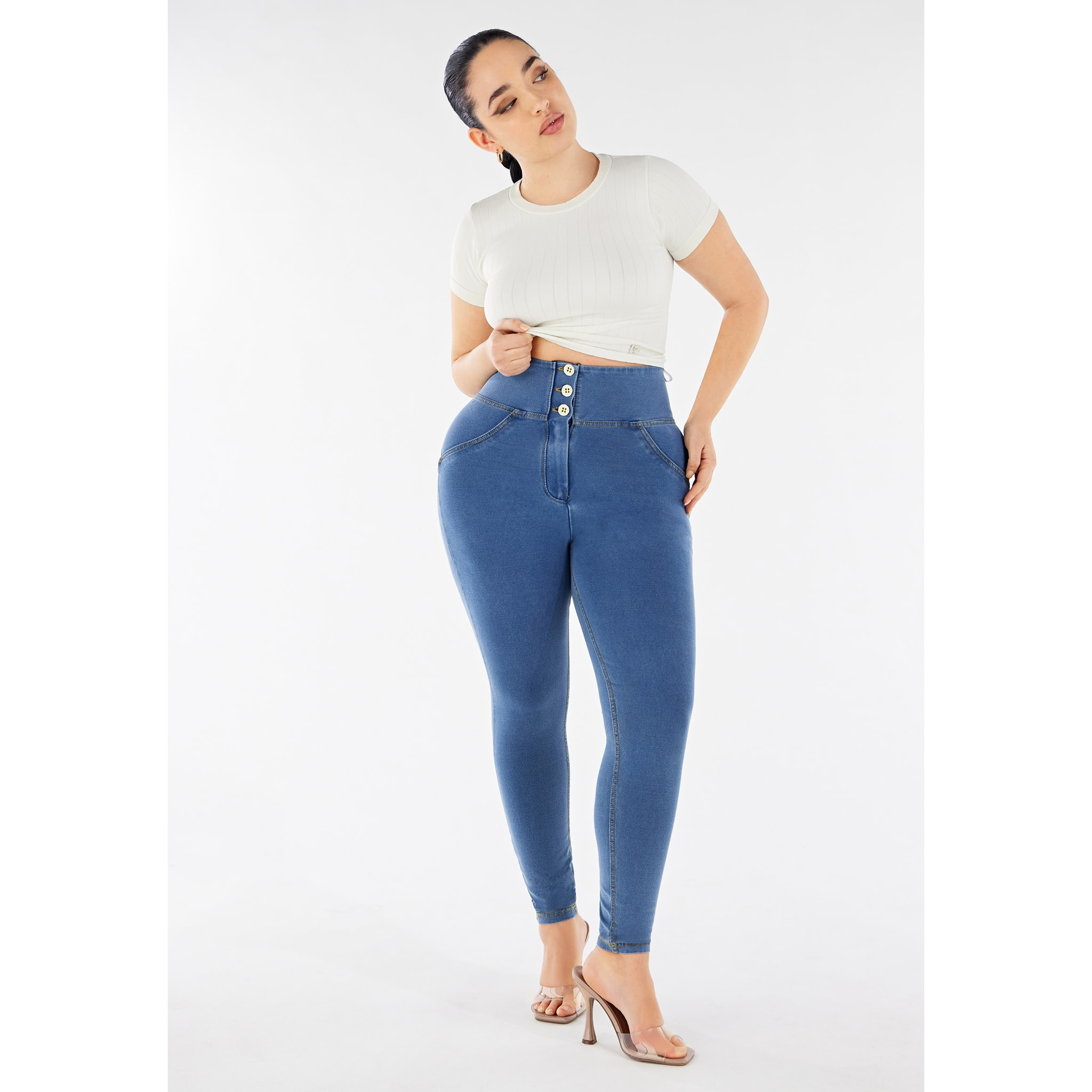 Jeggings push up WR.UP® curvy superskinny vita alta