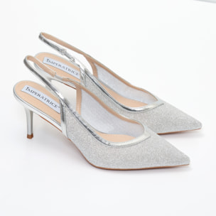 Dècolletè in simil pelle brillantinati