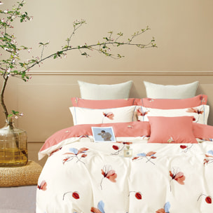 Parure housse de couette avec taie à volant 100% coton - Brévine
