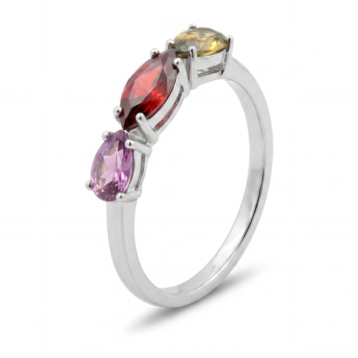 Anillo Prazma acabado plata