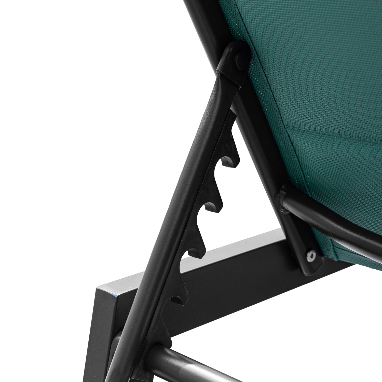 Bain de soleil BARBADOS en textilène vert d'eau - aluminium anthracite