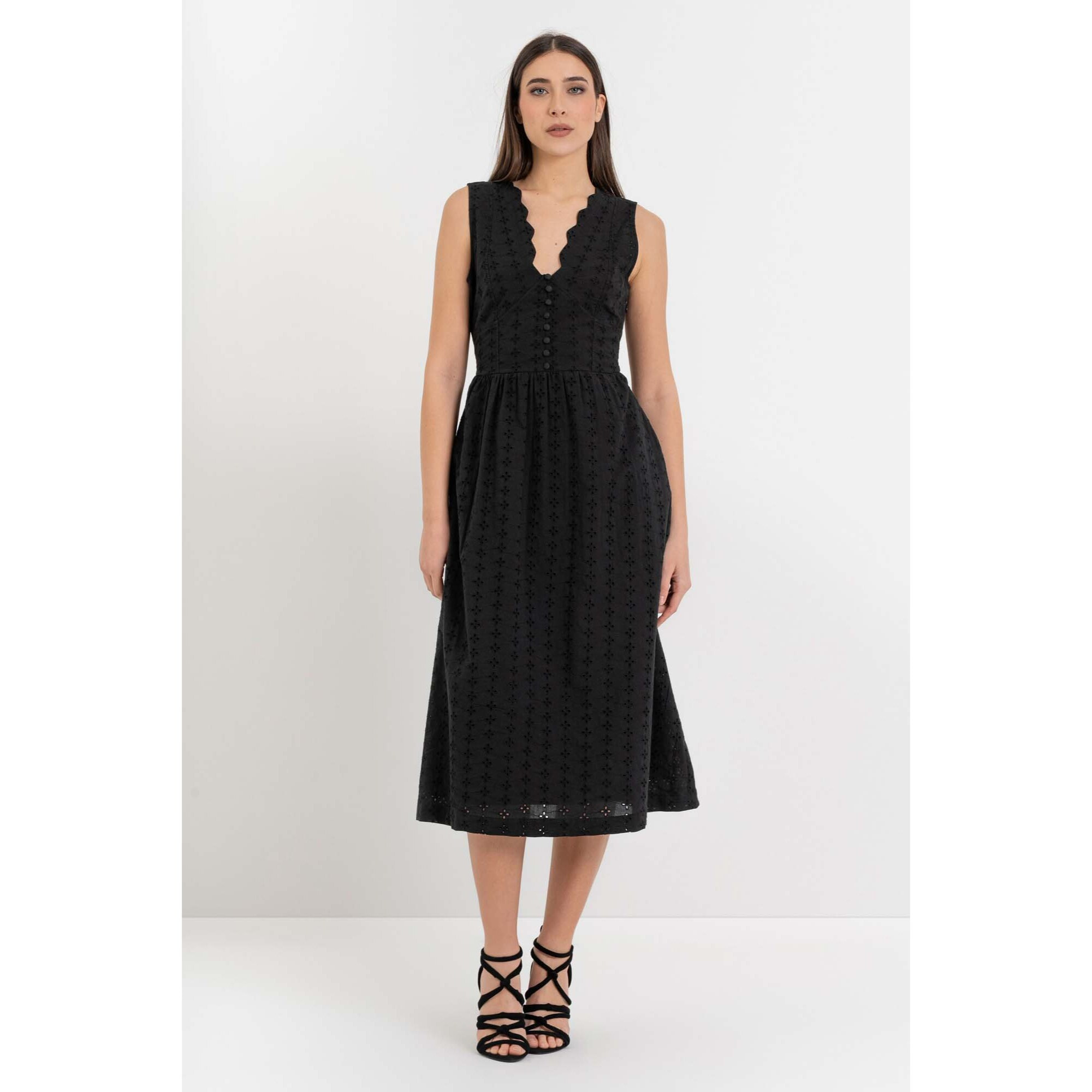 Kocca - Abito da donna in cotone senza maniche con scollo a V Donna