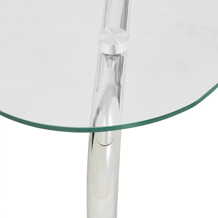 Table basse Hecate argent 110x60cm