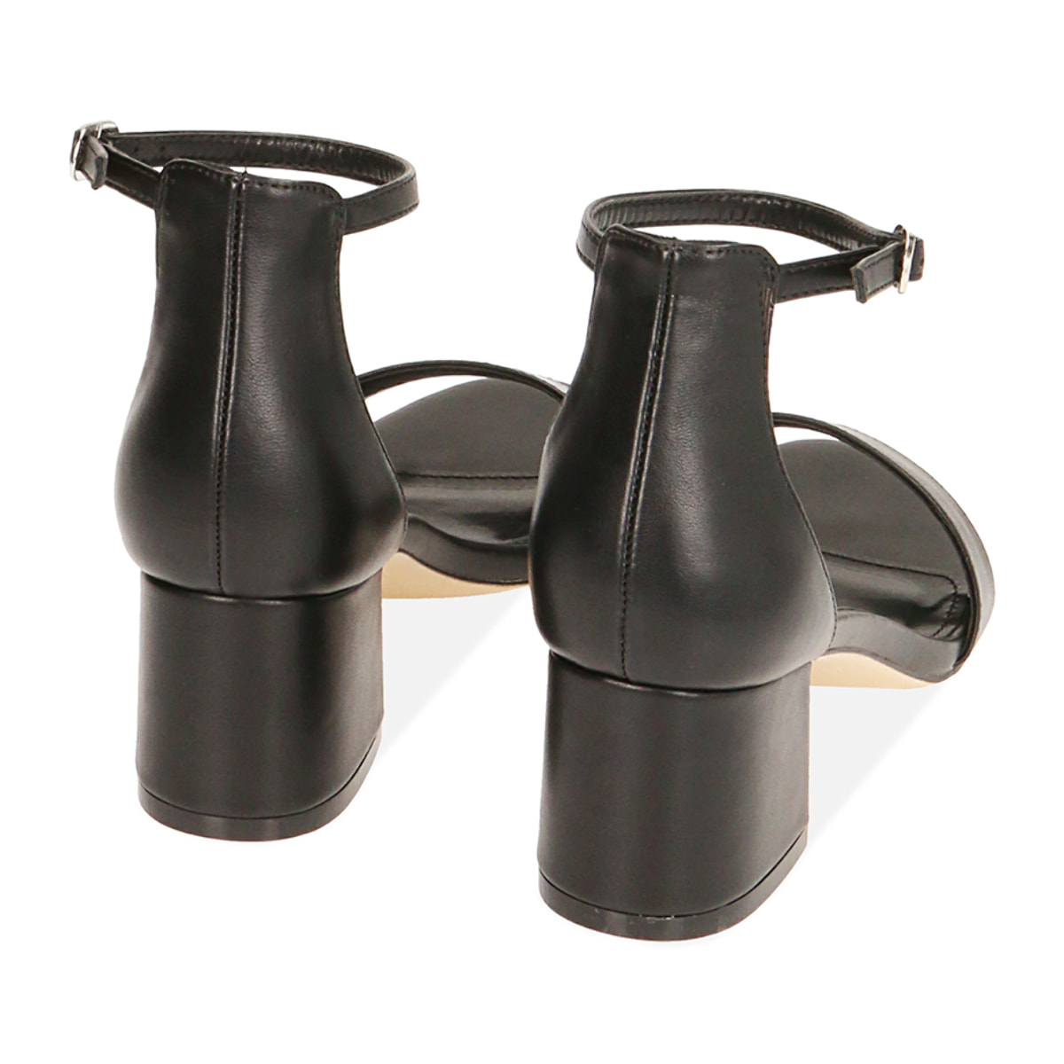 Sandali neri, tacco 5,5 cm