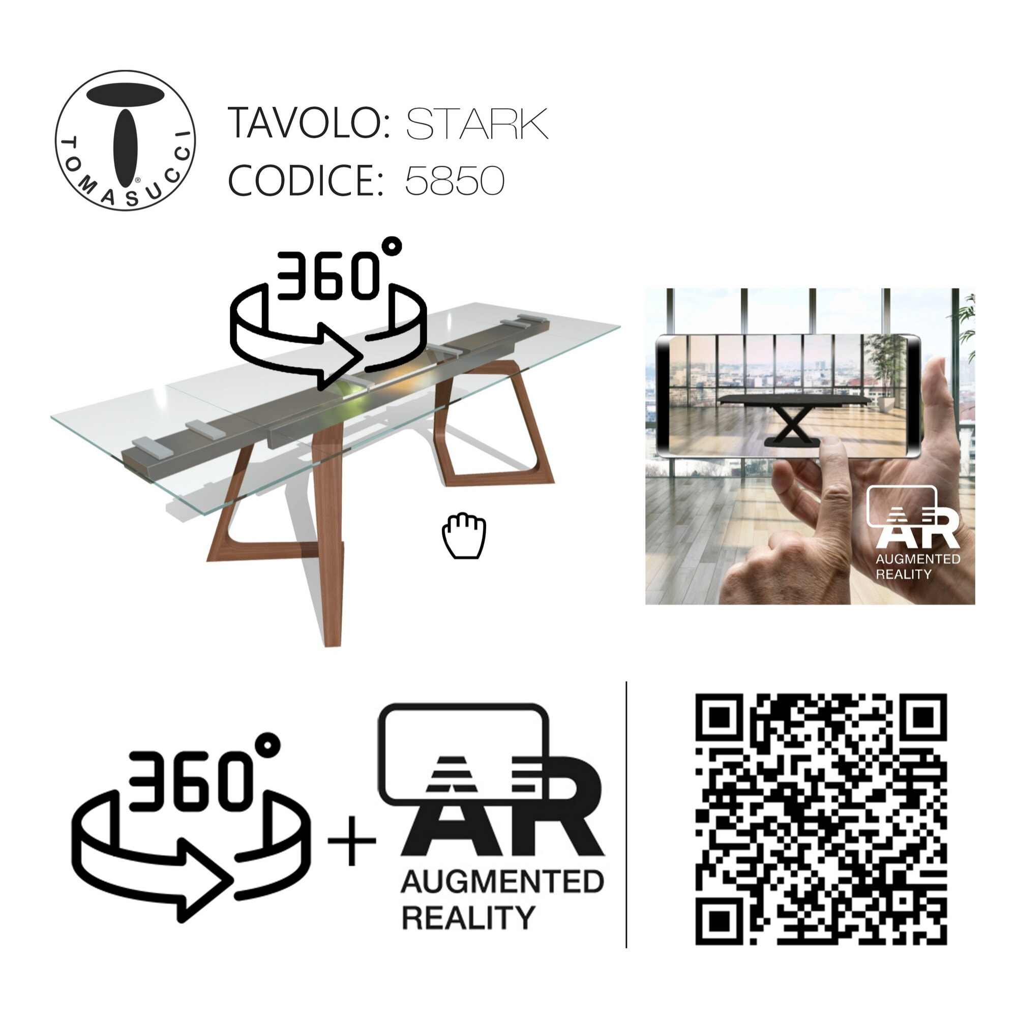 Tomasucci table extensible STARK Transparent.