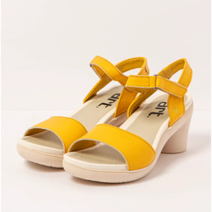 Sandalias con tacón 1475 NAPPA YELLOW/ ALFAMA color Yellow