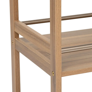 Desserte 3 niveaux Come L30cm bois et effet marbre