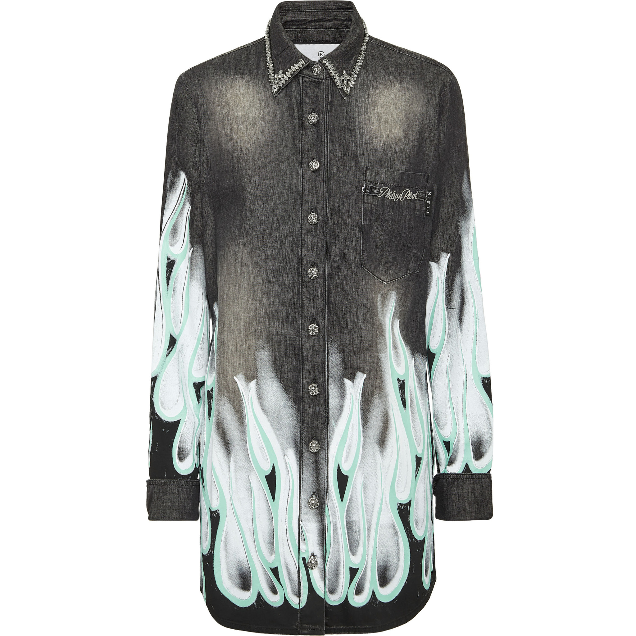 PHILIPP PLEIN Camisa vaquera RACING