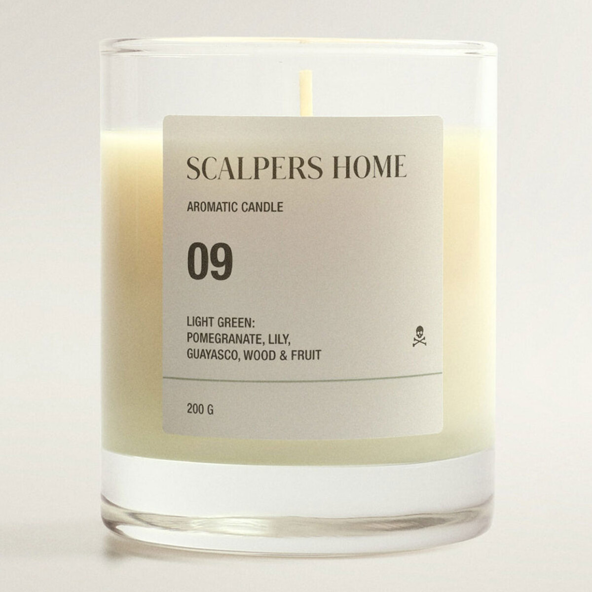 Vela aromática 200gr aroma light green scalpers