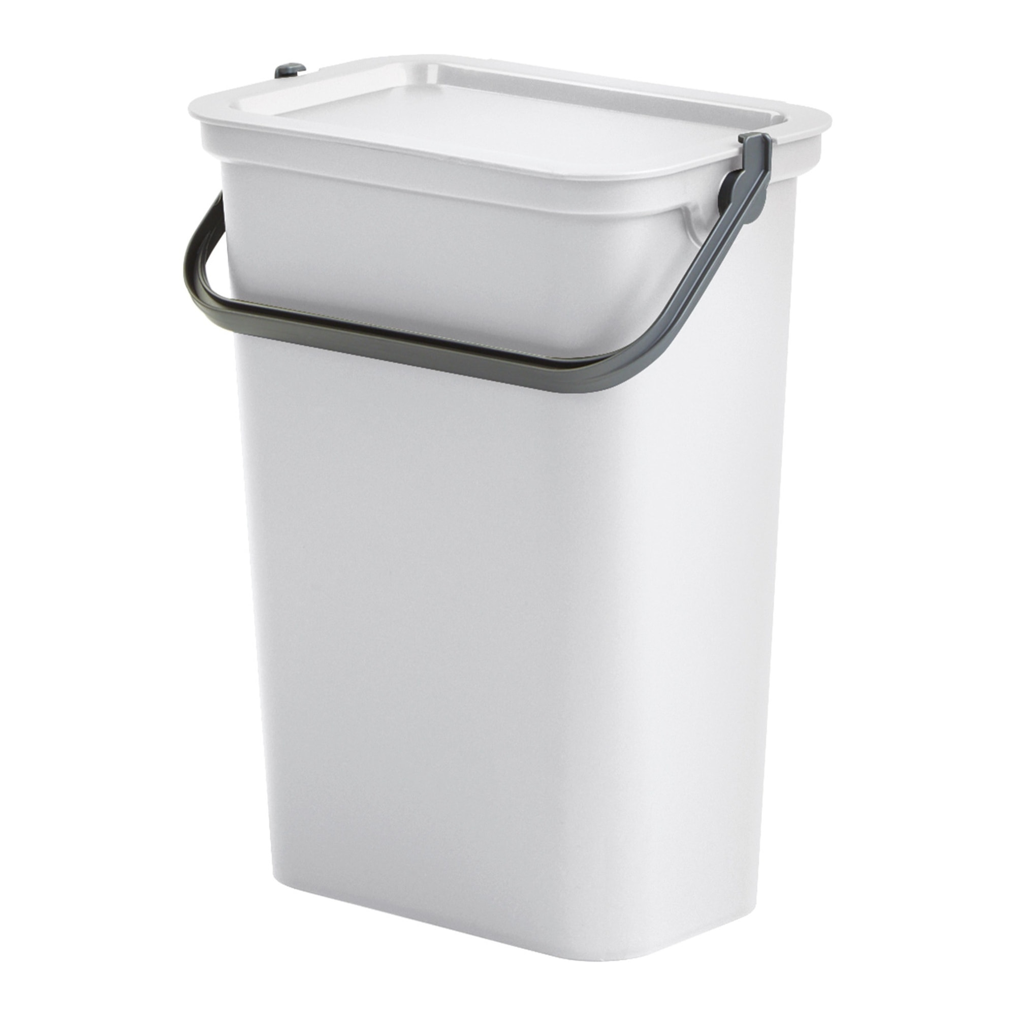 Papelera "moda" con asa 10l blanco