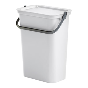 Papelera "moda" con asa 10l blanco