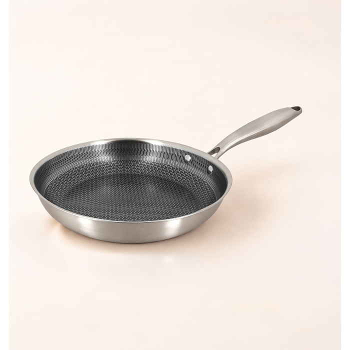 Poêle en acier inoxydable revêtu antiadhésif 20cm - tous feux TRINOX