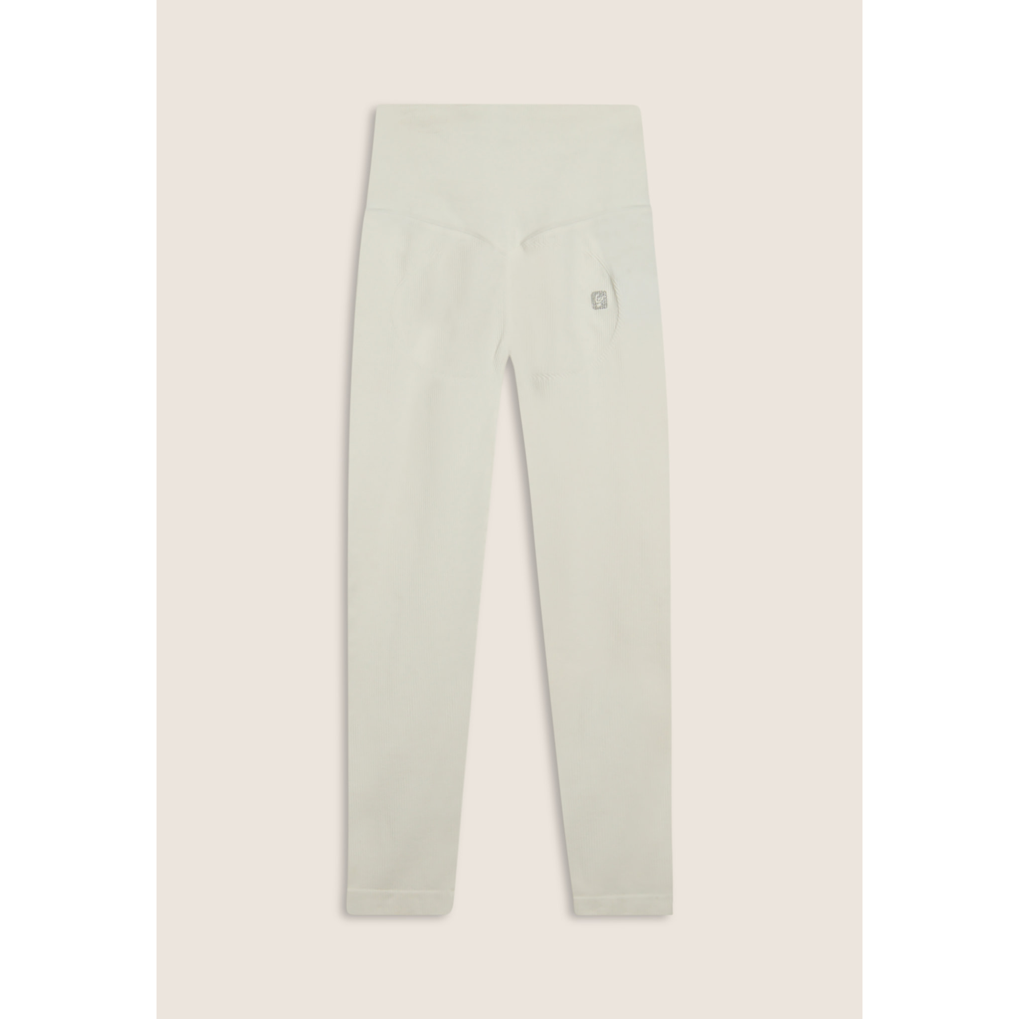 Leggings 7/8 a vita altissima in tessuto seamless a costine