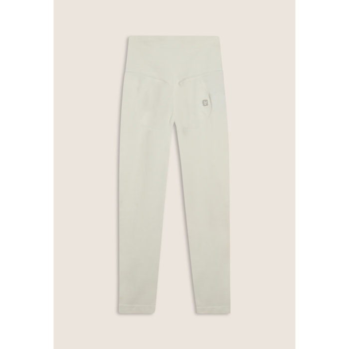 Leggings 7/8 a vita altissima in tessuto seamless a costine