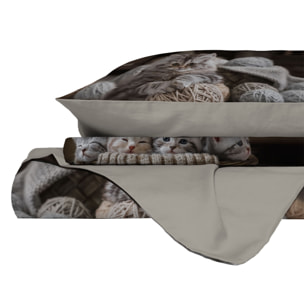 PARURE COPRIPIUMINO GOODNIGHT MATRIMONIALE - STAMPA DIGITALE 100% Microfibra