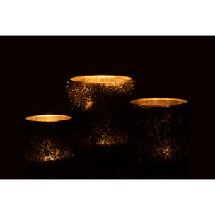 J-Line photophore Paillettes - verre - gris - large