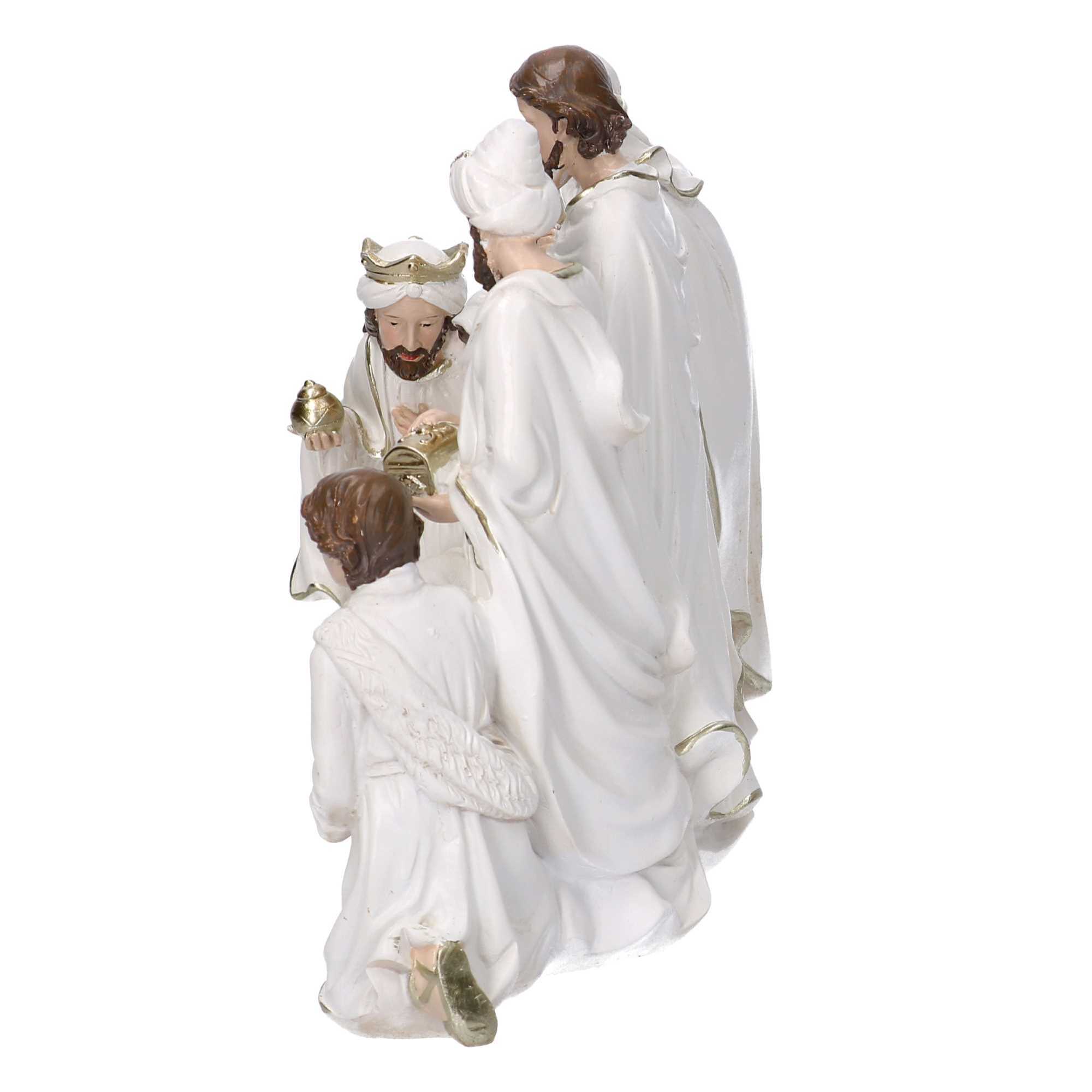 Presepe in resina bianco cm23x12,5h19,5