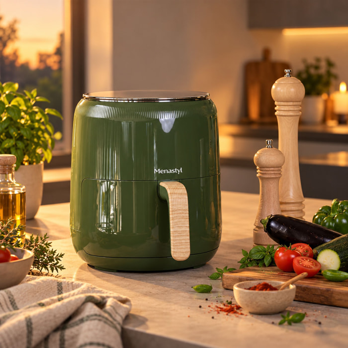 Friteuse sans huile 4,5L verte COLORAMA