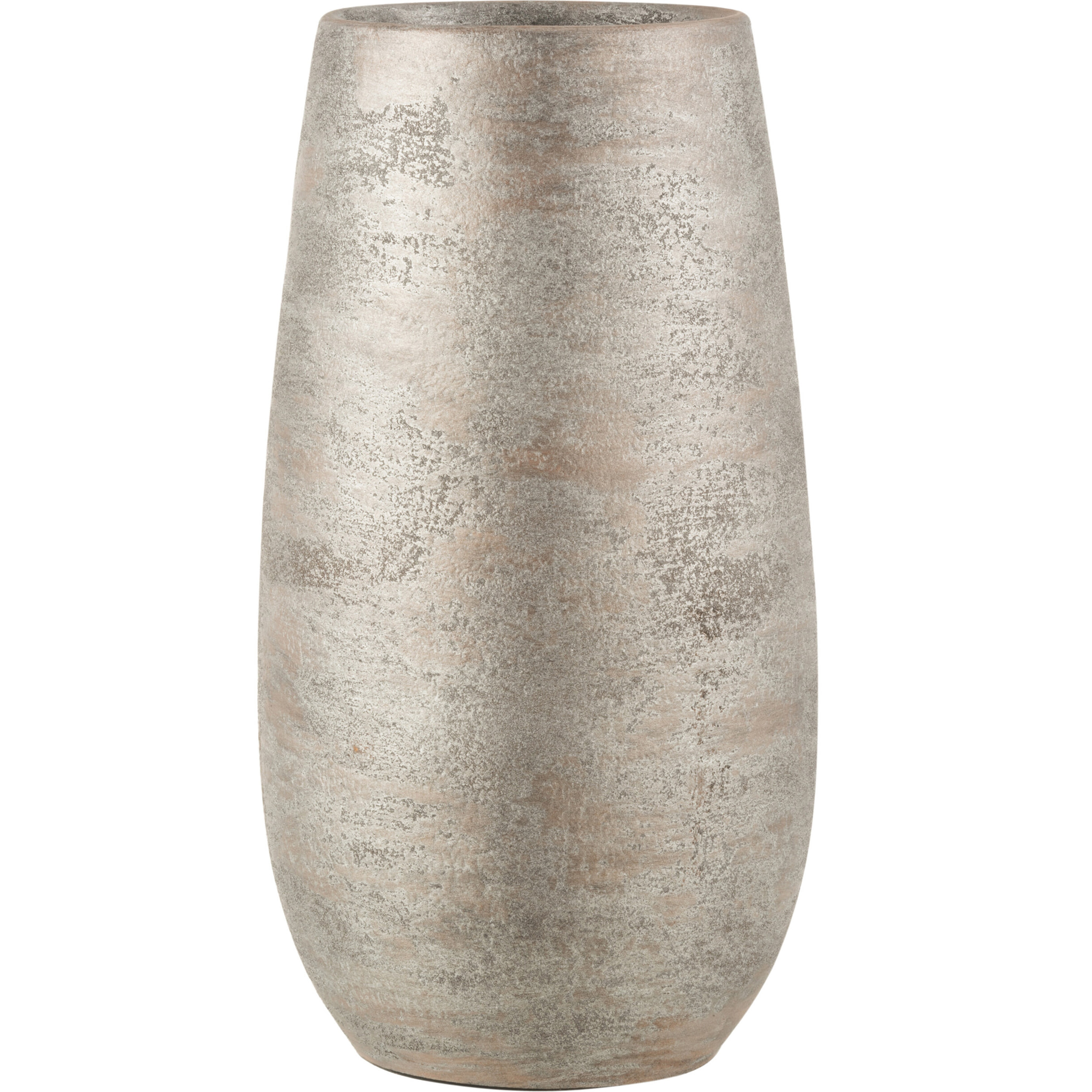 J-Line vase Irrégulier Rugueux - céramique - argent - large - 41 cm de hauteur