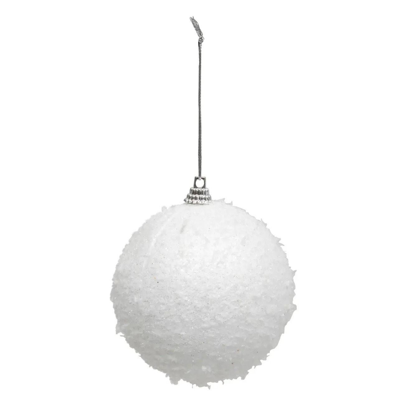 Lot de 8 boules neige D.8cm polystyrène blanc