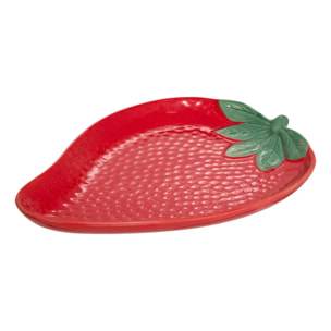 Coupelle fraise Fruity 31x23cm rouge