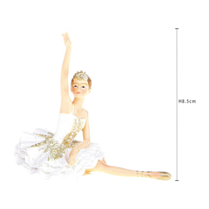 Ballerina Seduta - Pezzi 4 - Colore Bianco - 9x8,5Hx5cm - Bianchi Dino