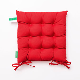 Caja de 12pc cojín para silla de jardín 40x40cm (3 rojos + 3 azules + 3 verdes + 3 amarillos) 250GSM 65%Algodón 35%Poliéster