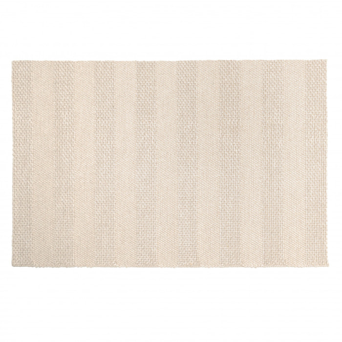 QUENTIN - Tapis rectangulaire 160x230cm en laine tissée couleur lin