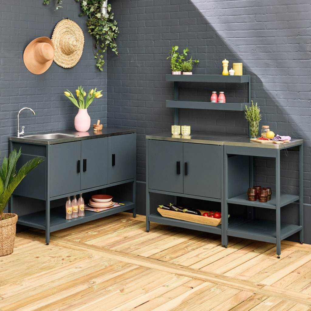 Cuisine extérieure 3 modules acier inoxydable  NAXOS 3 MODULES