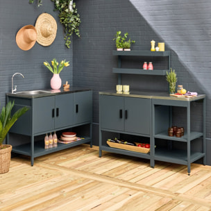 Cuisine extérieure 3 modules acier inoxydable  NAXOS 3 MODULES