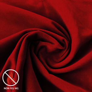 Rideau Ignifugé  M1 en velours premium - Rouge