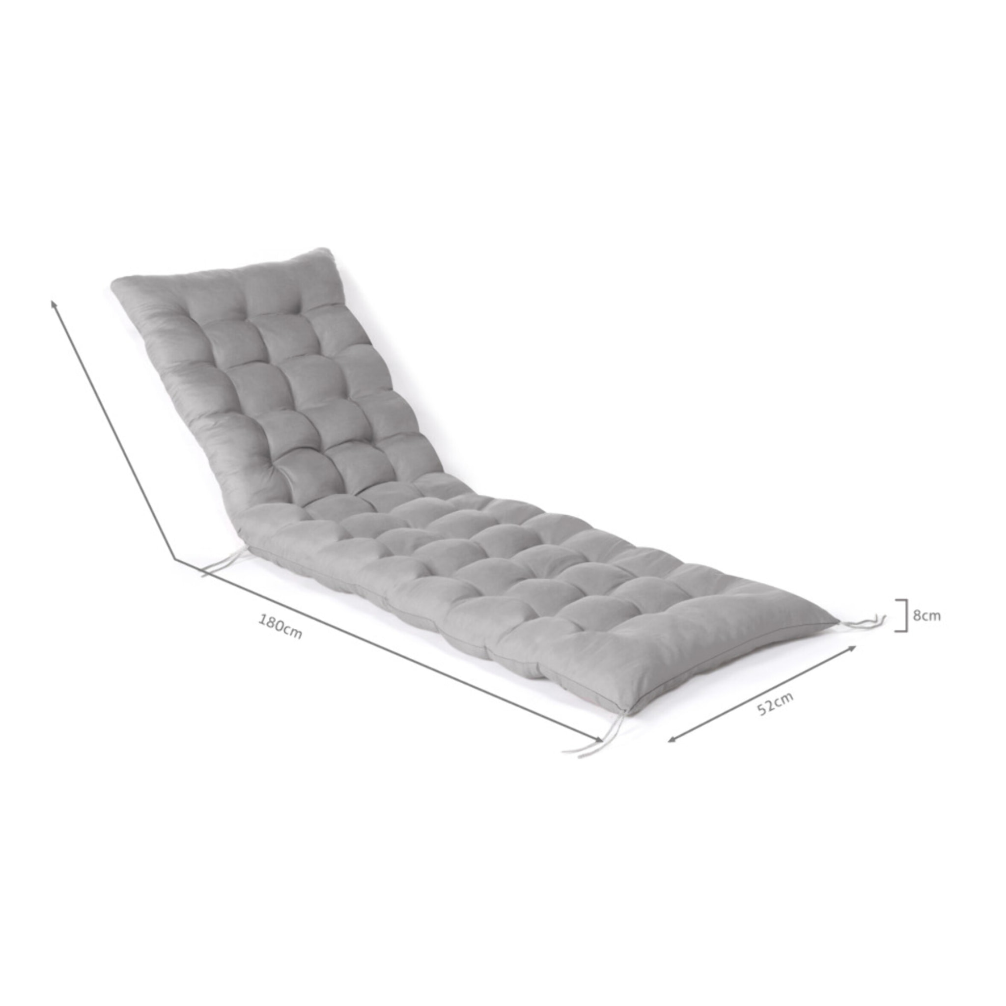 Coussins universels gris pour bain de soleil - lot de 2