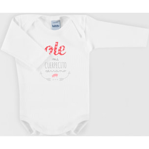 Body bebé manga larga frases americano