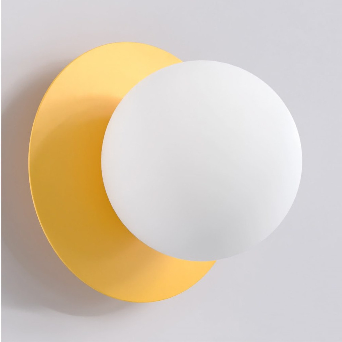 Lampada da parete Americana in acciaio arancione e vetro