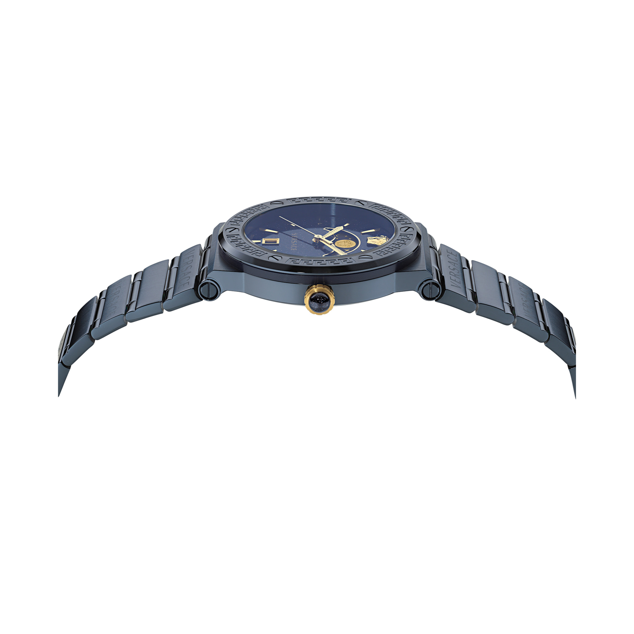 Versace Orologio Analogico Al Quarzo Greca Logo Moonphase