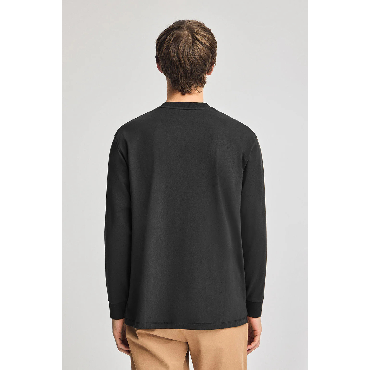 Camiseta negra holgada con detalle Polo Club