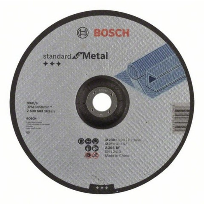 Disque à tronçonner à moyeu déporté Standard Pour le Métal Ø230X3 MM - BOSCH - 2608603162