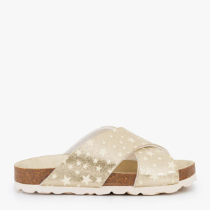 Sandalias de Niña Bio Platino Estrellas