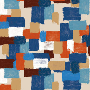 Papier peint, blue brush Intissé