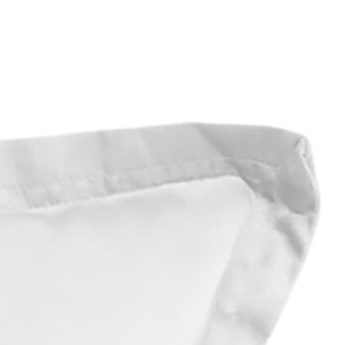 Paire de taies d'oreiller 100% satin de coton 105 fils blanc