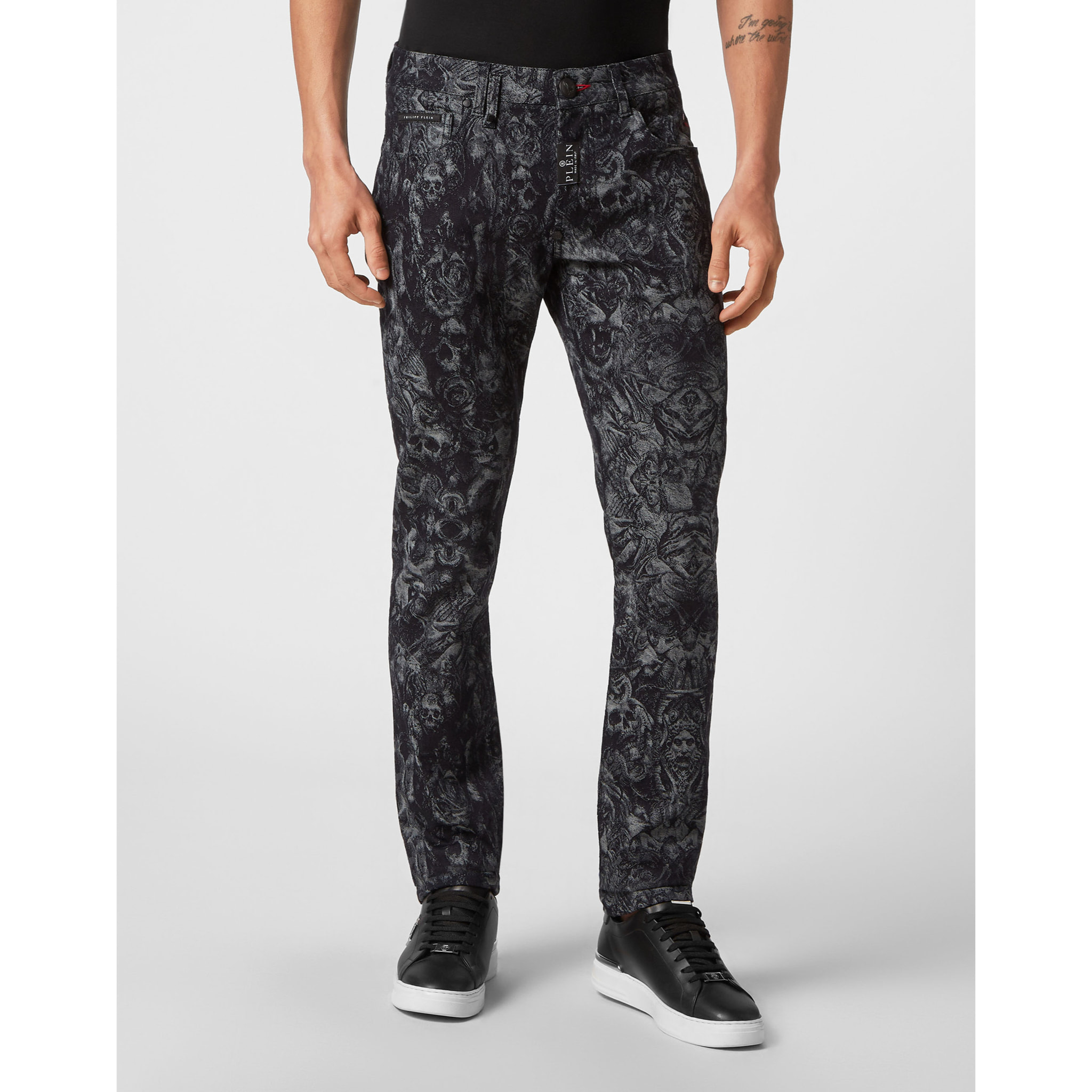 PHILIPP PLEIN Vaqueros de corte recto TATTOO