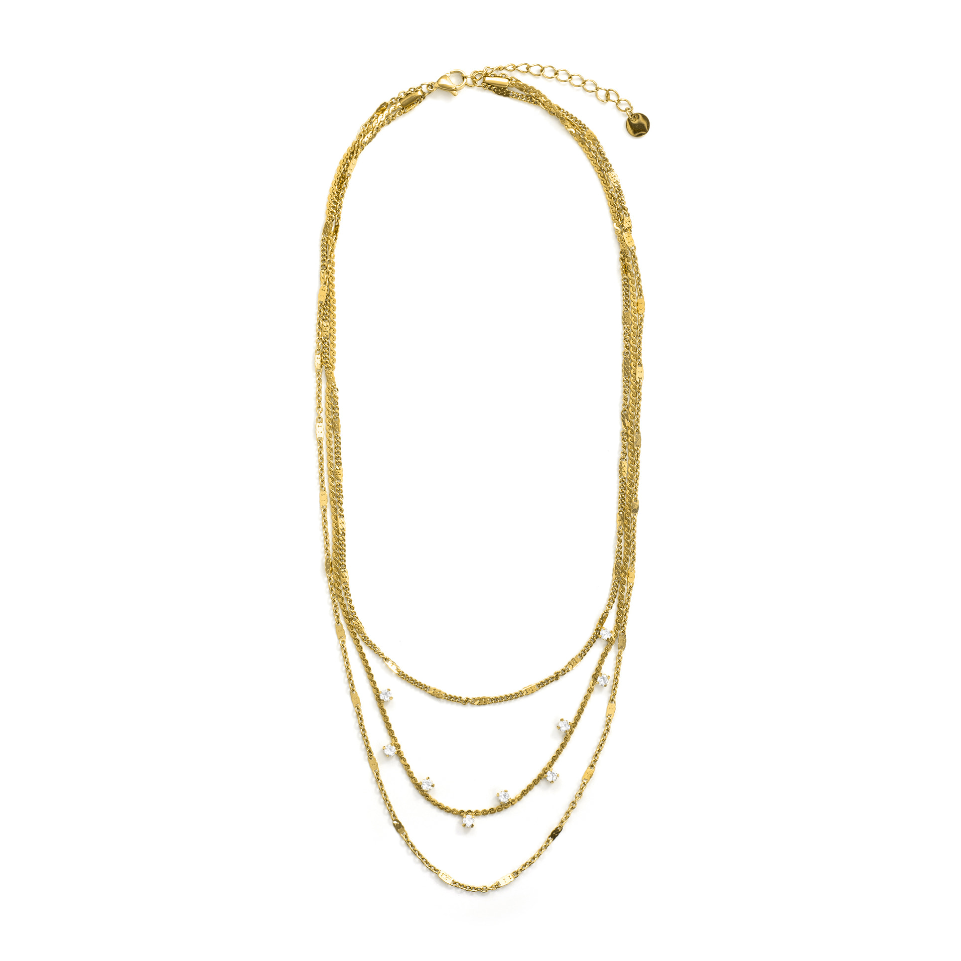 Collar acabado en oro amarillo de 18k