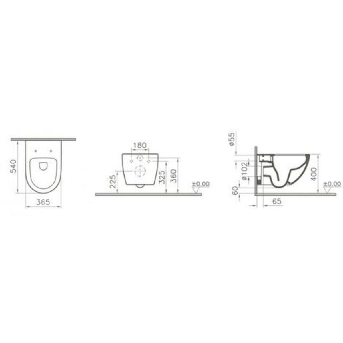 Pack WC Bati-support extra-plat UP720 + WC Vitra Sento sans bride noir mat + Abattant softclose + Plaque noire chromé