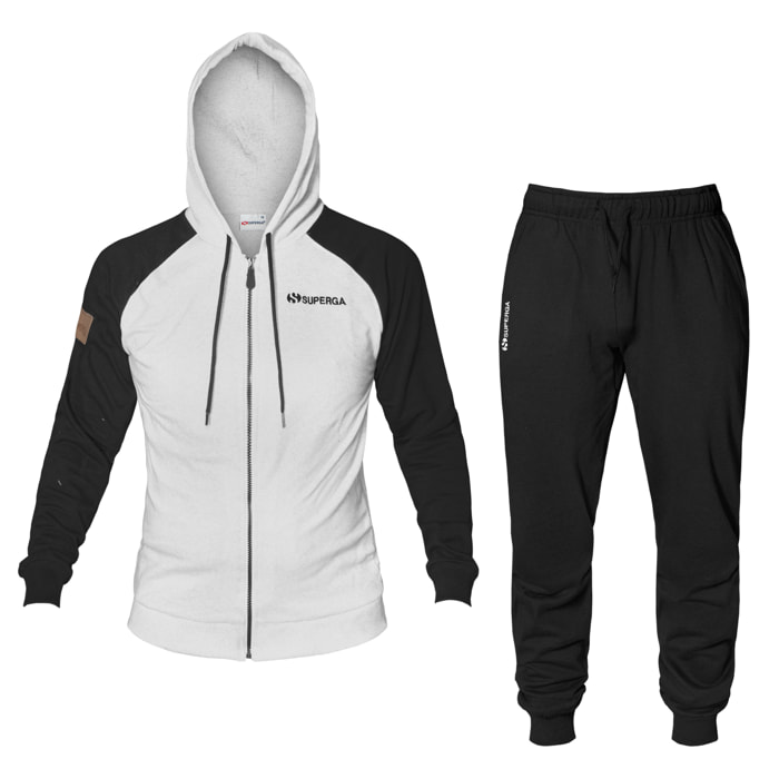 Tuta Uomo SUPERGA Cotone Leggero Full Zip Taglia Forte