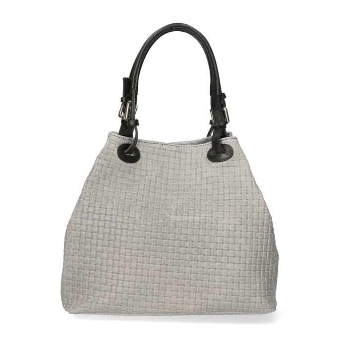 Borsa Shopper da donna In Vera pelle Made in Italy 32x29x17 cm