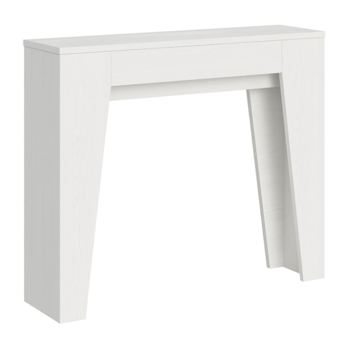 Console Extensible 90x25/181cm Narrow Frêne Blanc