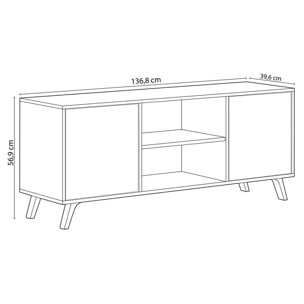 Mueble TV Wind 140 Puccini - Gris Antracita