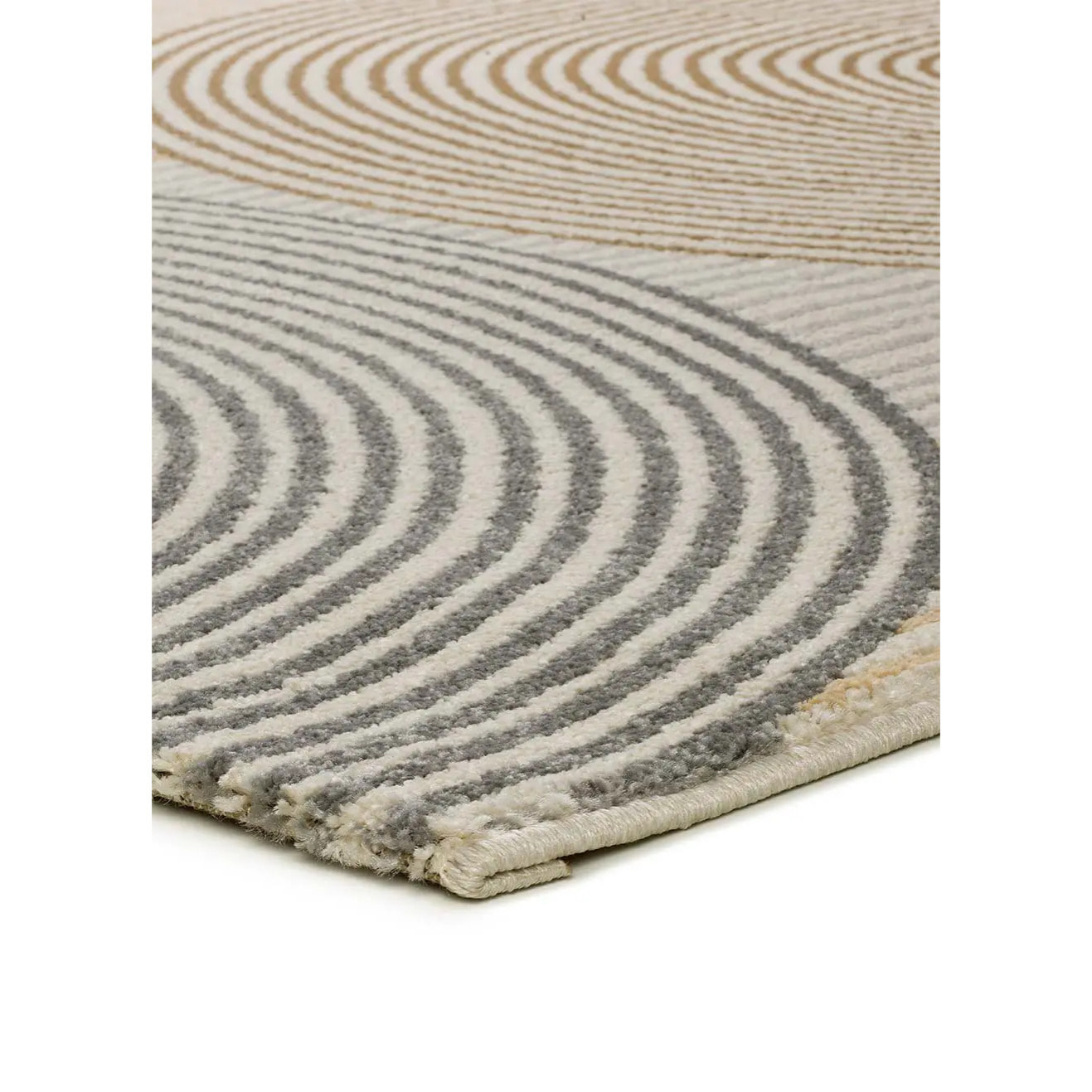 GARDEN Alfombra de estilo escandinavo con forma de arco en beige, varias medidas disponibles.
